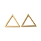 Ion Plating(IP) 304 Stainless Steel linking Rings, Triangle, Real 18K Gold Plated, 23.5x27x1.5mm, Inner Diameter: 18.5x21mm