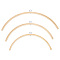 3Pcs 3 Style DIY Bamboo Wind Chime Holder, with Iron Finding, BurlyWood, 125~150x245~350x10mm, Hole: 3~10mm, 1pc/style