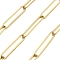Ion Plating(IP) 304 Stainless Steel Oval Link Chains, Unwelded, with Spool, Polished, Real 18K Gold Plated, 25x4.5x1mm