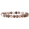 Natural Agate Stone Round Beaded Stretch Bracelet