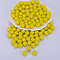 Round Silicone Focal Beads, Champagne Yellow, 15mm, Hole: 2mm