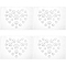 WADORN 4pcs Iron On Crystal Rhinestone Appliques, Bling Heart with Paw Print Hotfix Glitter Crystal Pattern Decoration Shiny Round Glass Rhinestone Transfers for DIY Costume T-Shirt Cellphone Case