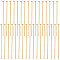304 Stainless Steel Flat Head Pins, for Jewelry Making, Real 16K Gold Plated, 30x0.7mm, 21 Gauge, Head: 1.5mm, about 200pcs/box
