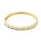 Rack Plating Brass Cubic Zirconia Bangles for Women, Cadmium Free & Lead Free, Real 18K Gold Plated, Inner Diameter: 2-1/4 inch(5.6cm)