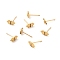 Black Cubic Zirconia Bowknot Stud Earrings, Brass Jewelry for Women, Lead Free & Cadmium Free & Nickel Free, Real 18K Gold Plated, 9.5x4.5mm, Pin: 0.7mm