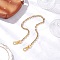 304 Stainless Steel Cable Chain Purse Chains, with Alloy Clasps, Golden, 392mm