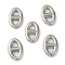 Non-Tarnish 304 Stainless Steel Links Connectors, Oval, Stainless Steel Color, 14x9x2mm