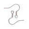 Tarnish Resistant 304 Stainless Steel Earring Hooks, Ear Wire, with Horizontal Loop, Stainless Steel Color, 17~19x19mm, Hole: 2mm, Pin: 0.7mm