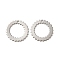Ring Brass Charms, Long-Lasting Plated, Rack Plating, Platinum, 14x0.7mm, Hole: 1mm