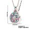 Brass Pave Colorful Cubic Zirconia Letter Pendant Box Chain Necklaces, Platinum, Letter G, 15.75 inch(40cm)