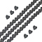3Strands Non-magnetic Synthetic Hematite Beads Strands, Mother's Day Gifts Making, Heart, Black, 6x2mm, Hole: 0.8mm, about 74pcs/strand, 16 inch