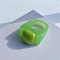 Square Resin Finger Rings, Lime Green, Inner Diameter: 17mm
