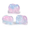 Spray Painted Glass Beads, Elephant, Colorful, 11x14x9.5mm, Hole: 1.2mm