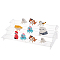3-Tier Acrylic Model Toy Assembled Organizer Holders, Action Figure Rectangle Display Risers, Clear, Finish Product: 30x14.5x9cm, about 6pcs/set