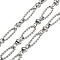 304 Stainless Steel Twist Oval Link Chains, Unwelded, with Spool, Stainless Steel Color, 25~26x10.5~11.5x3mm, about 16.40 Feet(5m)/Roll