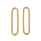 Ion Plating(IP) 304 Stainless Steel Linking Rings, Oval, Real 18K Gold Plated, 20x5x1mm, Inner Diameter: 17.5x2.5mm