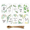 50Pcs 10 Styles Rectangle Paper Thank You Hanging Gift Tags, Floral Print Gift Tags with Hemp Cord, for Party Gift Packaging, White, 7x4cm, 5pcs/style