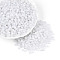 6/0 Glass Seed Beads, Round Hole, Rondelle, Golden Metal Enlaced, WhiteSmoke, 4~4.5x3~3.5mm, Hole: 1.2~1.4mm, about 6430pcs/pound