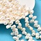 Natural Cultured Freshwater Pearl Beads Strands, Two Sides Polished, Top Drilled, Grade 5A+, Old Lace, 8~9mm, Hole: 0.7mm, about 65~76pcs/strand, 16.34''(41.5cm)