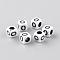 Opaque Acrylic Beads, Letter Style, Cube, Letter.O, 6x6x6mm, Hole: 3mm, about 3000pcs/500g