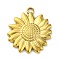 Ion Plating(IP) 304 Stainless Steel Pendants, Sunflower Charm, Real 18K Gold Plated, 19.5x17.5x2.5mm, Hole: 1.6mm