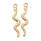 304 Stainless Steel Pendants, Snake, Golden, 28x6x2mm, Hole: 1.8mm