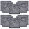 Velvet Gift Blessing Bags, Jewelry Storage Pouches, Rectangle, Light Grey, 6.7x7x0.95cm