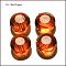 Imitation Austrian Crystal Beads, Grade AAA, K9 Glass, Faceted, Flat Round, Dark Orange, 8x4mm, Hole: 0.9~1mm