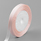 High Dense Single Face Satin Ribbon, Polyester Ribbons, Light Salmon, 3/8 inch(9~10mm), about 25yards/roll, about 10rolls/group