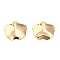 Brass Charms, Leaf Charms, Real 18K Gold Plated, 10x12x3mm, Hole: 1mm