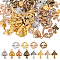 72pcs 12 Styles Alloy Pendants, Mushroom Charms, Mixed Color, 20.5~25.5x14~26x3.5~5mm, Hole: 1.8~2.2mm, 6pcs/style