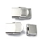 Non-Tarnish 201 Stainless Steel Watch Band Clasps, Rectangle, Stainless Steel Color, 25x16x8.5mm
