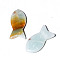 Natural Flower Amazonite Pendants, Fish Charms, 38x20mm