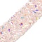 Transparent Glass Beads Strands, Faceted, AB Color, Triangle, Misty Rose, 4~4.5x4~4.5x2.5mm, Hole: 0.8mm, about 128~136pcs/strand, 11.10''~12.44''(28.2~31.6cm)