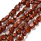 Natural Red Jasper Beads Strands, Nuggets, Tumbled Stone, 7~13x4.5~10x4.5~10mm, Hole: 1.2mm, about 44~46pcs/strand, 15.08~16.14 inch(38.3~41cm)