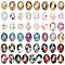 Glass Cabochons, Oval, Mixed Patterns, 25x18x5mm, 50pcs/bag, 1bag/box