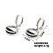 Fashionable Ring Brass Cubic Zirconia Hoop Earrings for Women, Simple and Versatile Earrings Jewelry, Platinum, 29x13mm