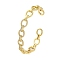 Brass Micro Pave Cubic Zirconia Bangles for Women, Real 18K Gold Plated, Inner Diameter: 1-3/4x2-1/4 inch(4.5x5.8cm)