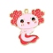 Alloy Enamel Pendants, cCharm, Golden, Pink, 32x30.5x1.5mm, Hole: 2mm
