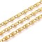 304 Stainless Steel Lumachina Chains, Soldered, with Spool, Ion Plating(IP), Real 18K Gold Plated, 9.5x4x1.5mm, about 32.81 Feet(10m)/Roll
