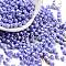 Baking Paint Glass Seed Beads, Bicone, Medium Slate Blue, 4.5x3.5mm, Hole: 1.4mm, about 120pcs/10g