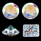 100Pcs Cubic Zirconia Pointed Back Cabochons, Faceted Diamond Shape, Crystal AB, 5x3mm