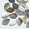 Black Lip Shell Pendants, Rhombus, Black, 18.5x13x1~2mm, Hole: 1.5mm
