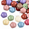 Mixed Opaque & Transparent Resin Beads, Half Drilled, Pentagon, Mixed Color, 15x15x5.5mm, Hole: 1.6mm