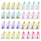 32Pcs 8 Style Transparent Resin Pendants, Imitation Drink, Bottle, Mixed Patterns, 26.3~27.5x12~13x11mm, Hole: 1.8mm, 4pcs/style