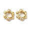 Rack Plating Brass & Clear Cubic Zirconia Pendants, Cadmium Free & Lead Free, Long-Lasting Plated, Flower, Real 18K Gold Plated, 10.5x9.5x4mm, Hole: 5mm
