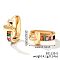 Geometric U-shaped Brass Hoop Earrings for Women, Minimalist and Elegant Fashion Accessories, Golden, Colorful, 18x9mm