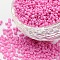 Baking Paint Glass Seed Beads, Hot Pink, 12/0, 1.5~2mm, Hole: 0.5~1mm, about 3333pcs/50g, 50g/bag, 18bags/2pounds