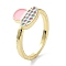 Bag Shape Alloy Enamel Finger Rings, Light Gold, Light Gold, 2mm, US Size 7 1/4(17.5mm)