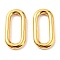 PVD Vacuum Plating 304 Stainless Steel Linking Rings, Oval, Golden, 29.5x15x4mm, Inner Diameter: 7x22mm